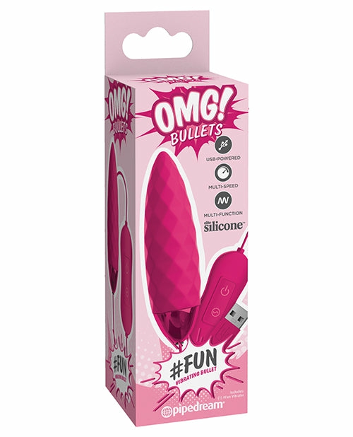 Omg Bullet #Fun 20 Mode Fuchsia Vibrating Pleasure Bullet Bullet Vibrators