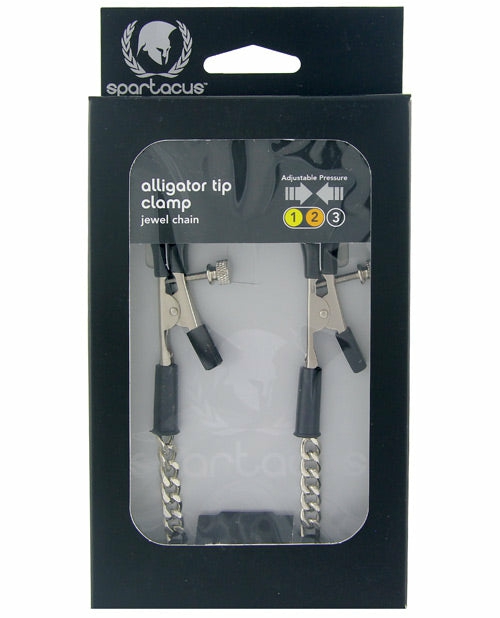 Silver Alligator Nipple Clamps Bondage - Bdsm