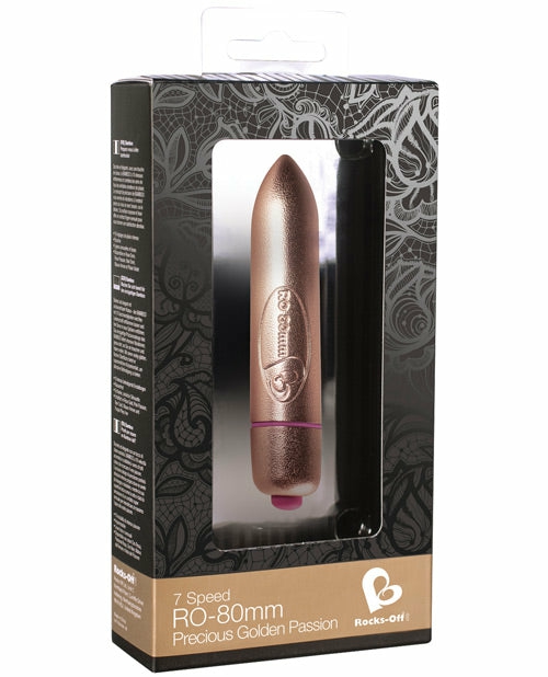 Rocks Off Precious Golden Passion Bullet – 7 Speed Gold Bullet Vibrators